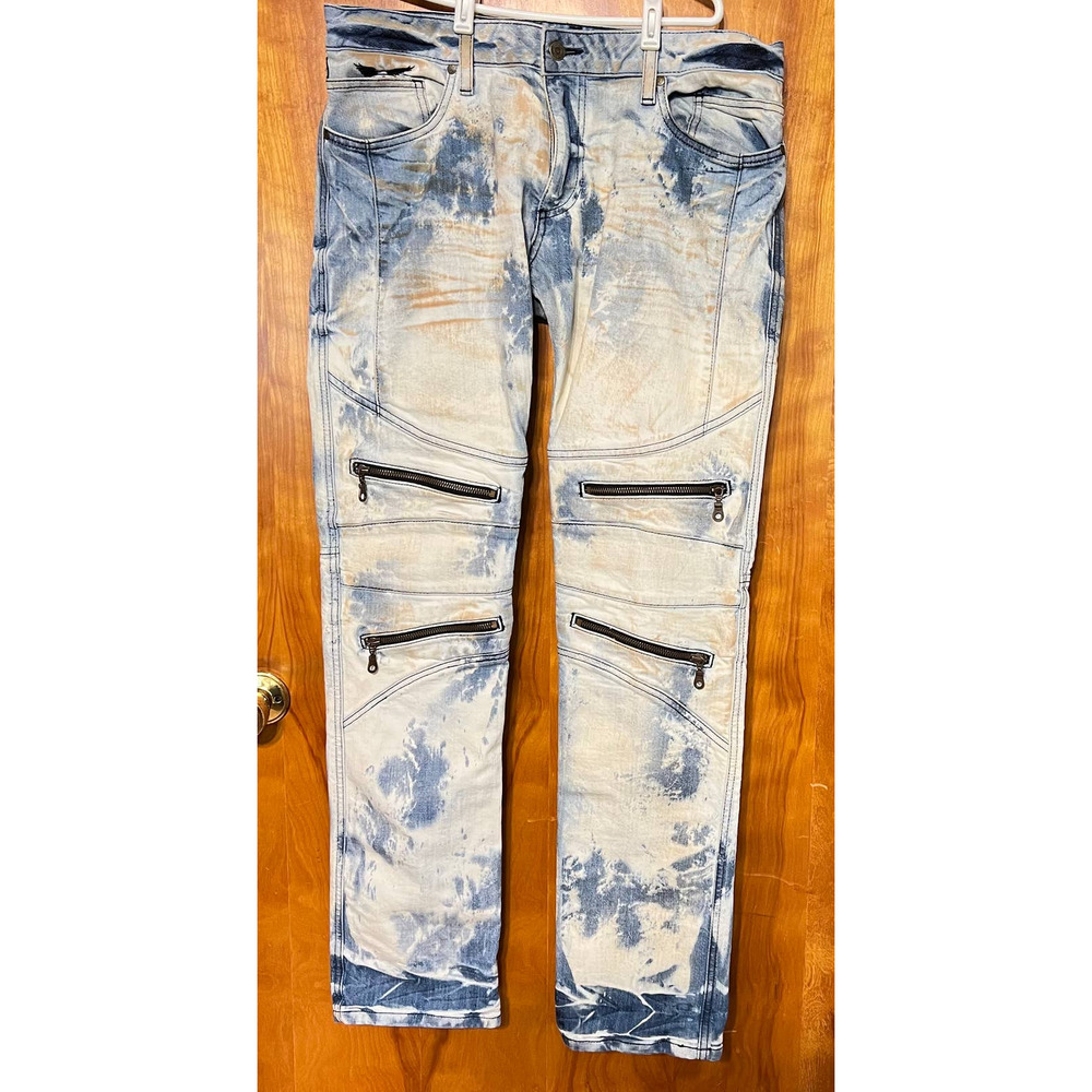 Robin's Jean made in USA Classic Long Flap Black Embroidered Angel Wings 33